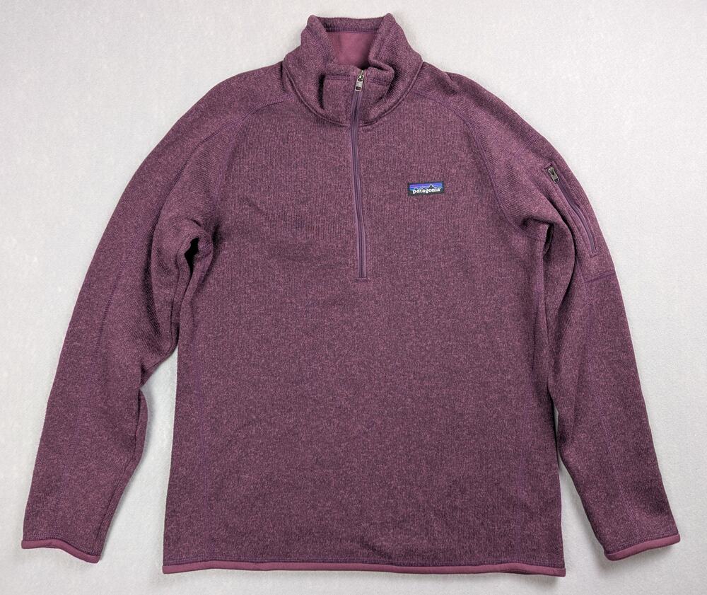 Patagonia Women's Better Sweater 1/4 Zip Fleece Pullover - Purple - Size L
